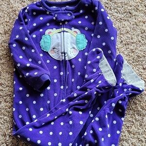 Carter's fleece sleeper with feet, 24 months, guc
